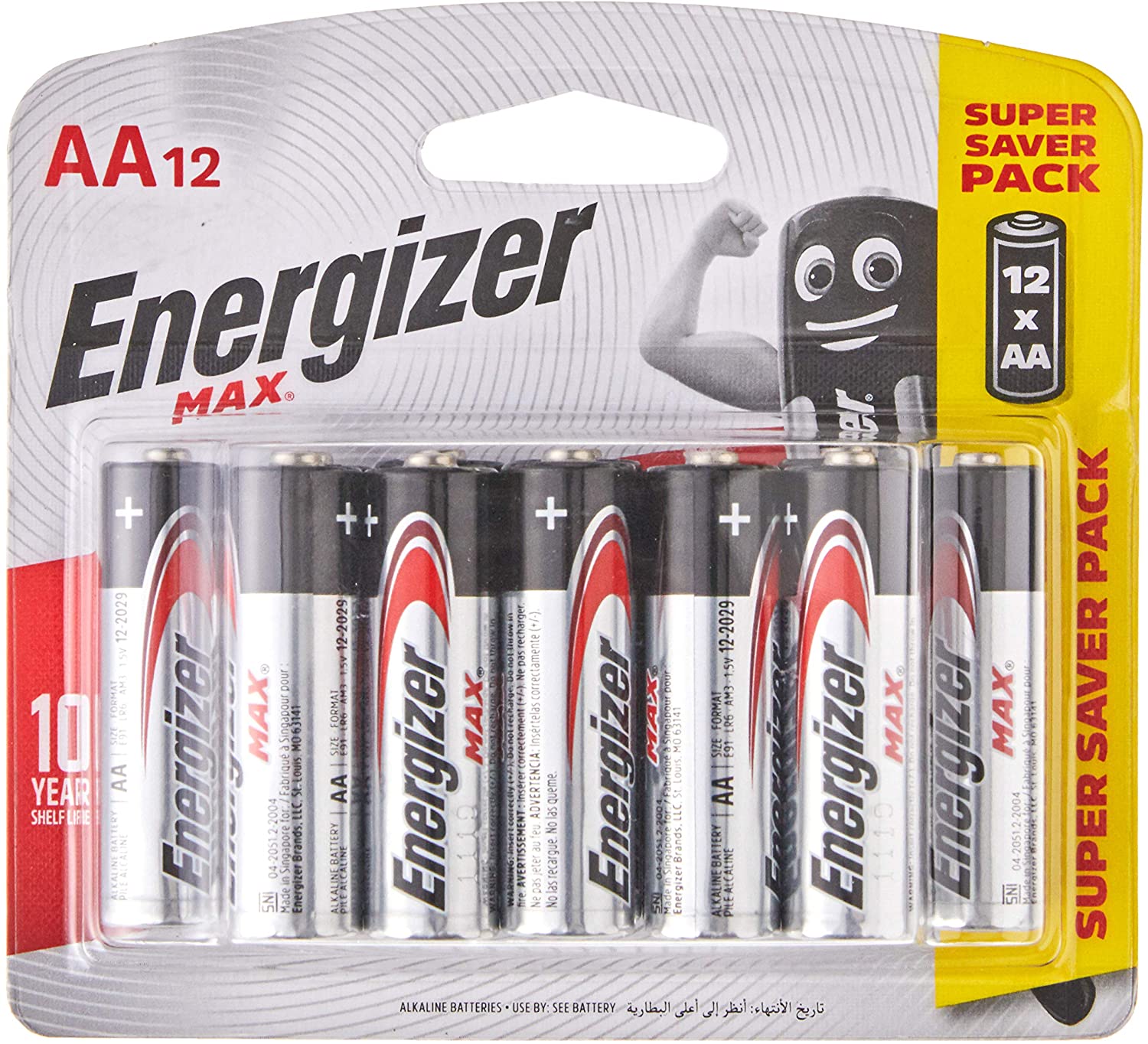 Energizer Piles LR06/AA Max+Power - Les 8 piles E300112400