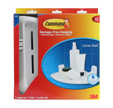 3M COMMAND CORNER SHELF - 17627D, Bathroom Accessories