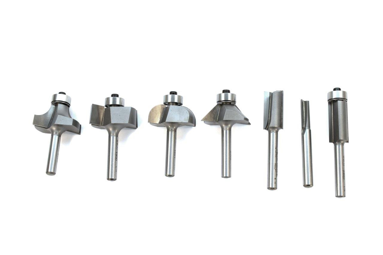 7 pc Router Bit Set, 1/4 Shank, Whiteside 402