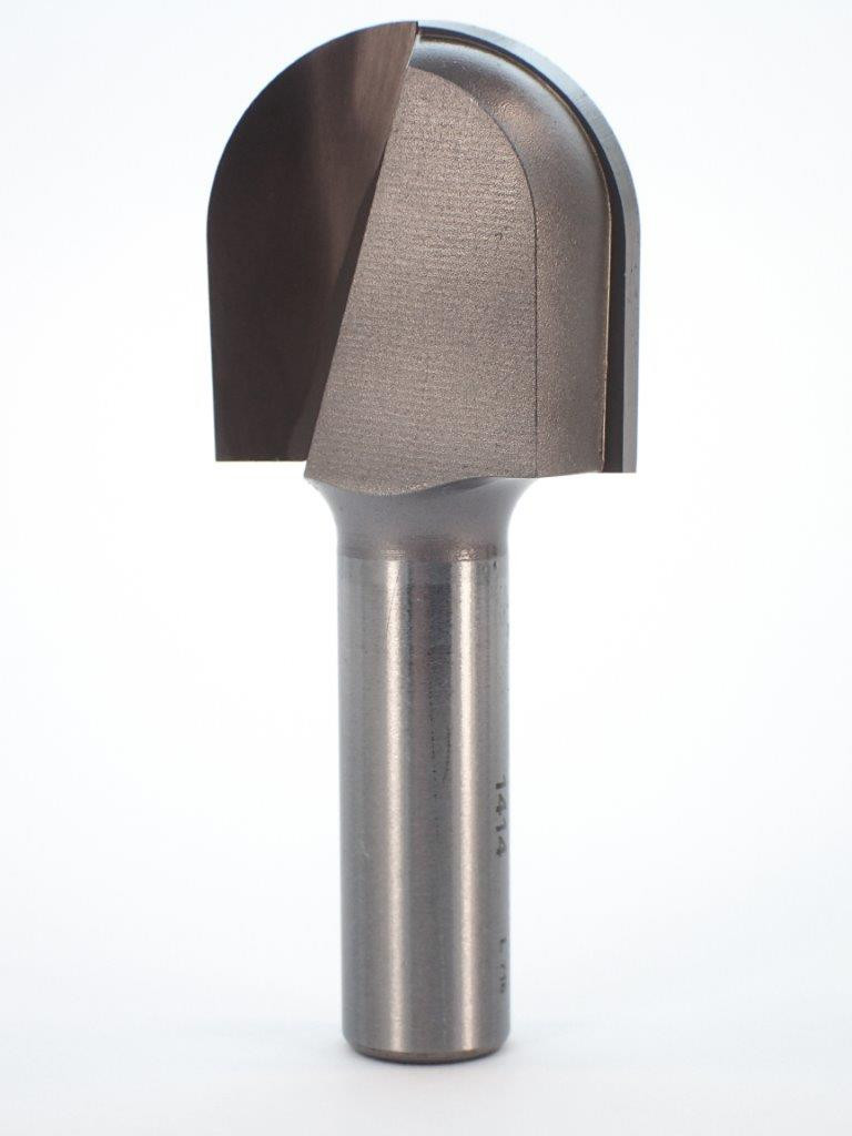 Round Nose Bit, 1-1/4 Dia, 1-1/4 Cut Length, 1/2 Shank, Whiteside 1414