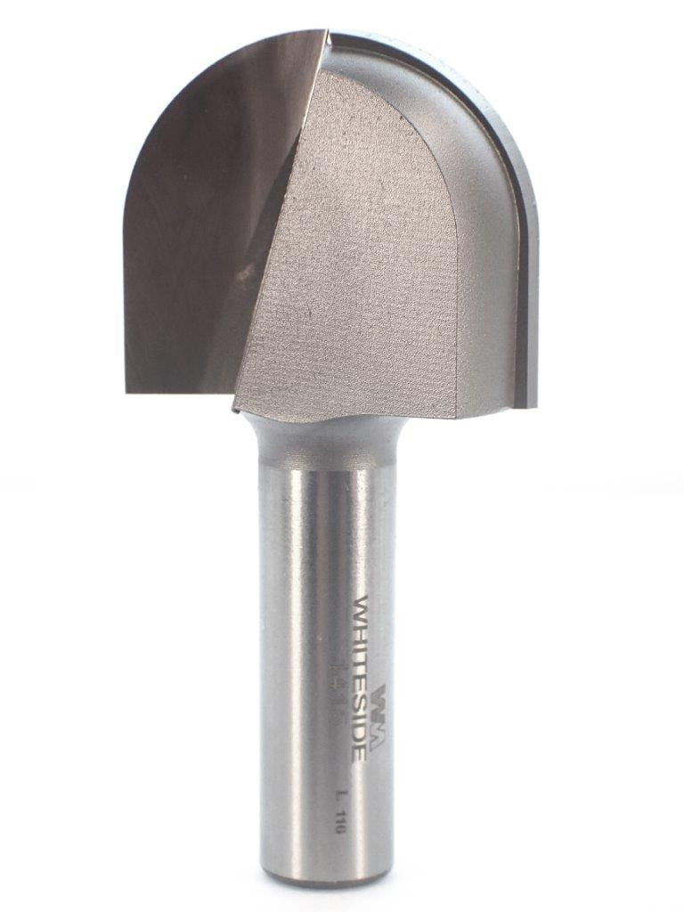 Round Nose Bit, 1-1/2 Dia, 1-1/4 Cut Length, 1/2 Shank, Whiteside 1415