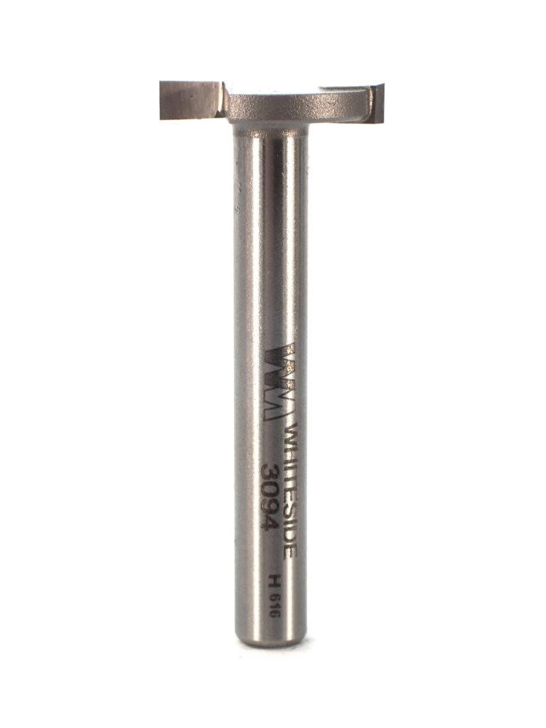 Slot & Undercut Bit, 3/4 Dia, 1/8 Cut Length, 1/4 Shank, Whiteside