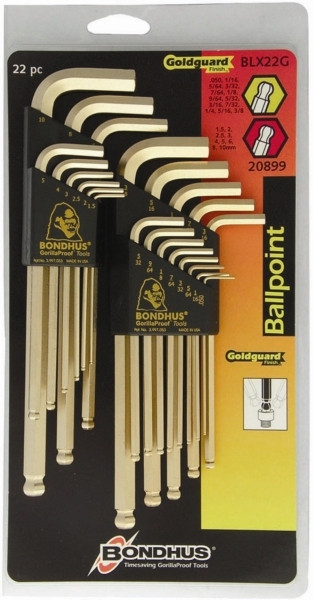 Ball Hex Key Set, 1.5-10mm, .050-3/8