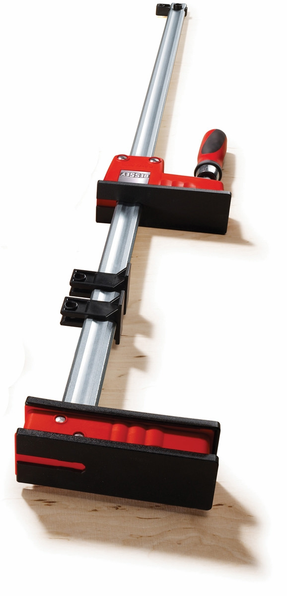 BESSEY KRE3518 K Body REVO Parallel Clamp – 18-Inch Opening, 1700 Lbs Clamping Force, Spreader Function, Woodworking Accessories
