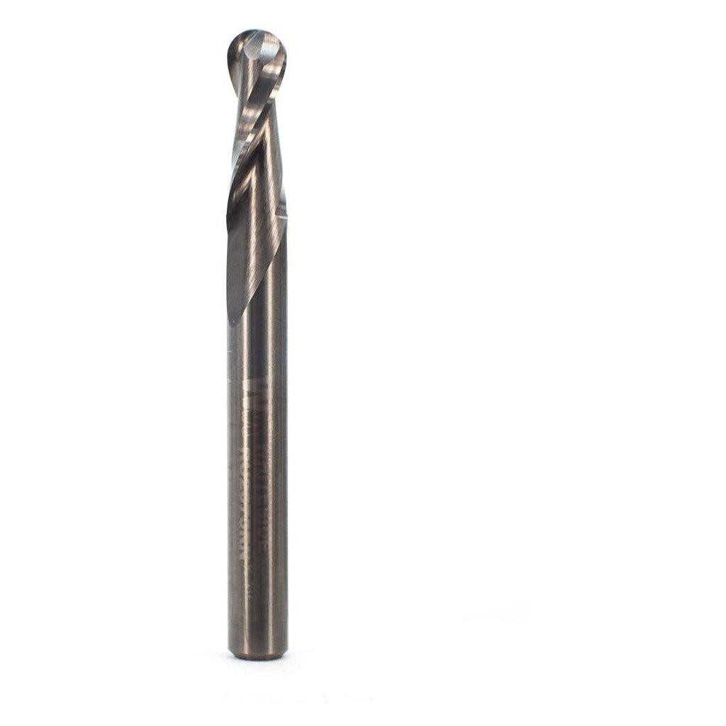Ball Round Nose Bit, 1/4 Dia, 3/4 Cut Length, 1/4 Shank, Whiteside