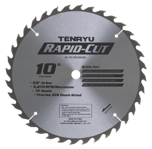 Tenryu RS-25536CBN - Rapid Cut Series Saw Blade