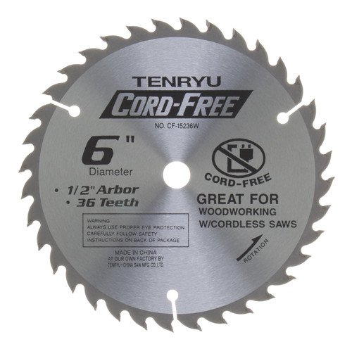 Tenryu CF-15236W - Cord Free Series Saw Blade for Wood