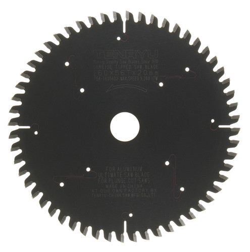 Plunge-Cut Saw Blade, 6-1/4" Dia, 56T, 0.087" Kerf, 20mm Arbor, Tenryu PSA-16056D2