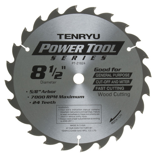 Tenryu PT-21624 - Power Tool Series Saw Blade for Miter/Slide Miter Saw