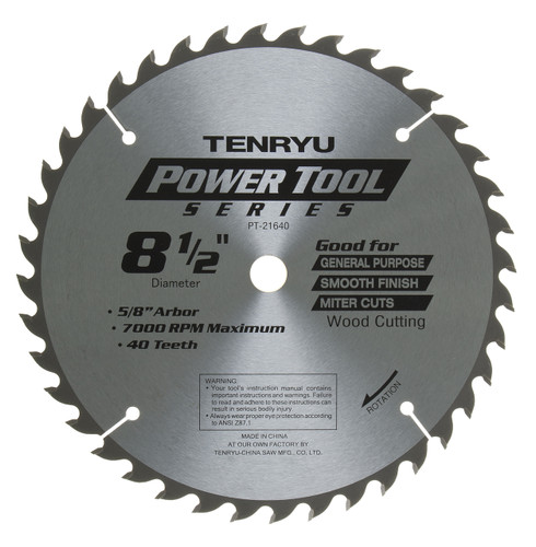 Tenryu PT-21640 - Power Tool Series Saw Blade for Miter/Slide Miter Saw