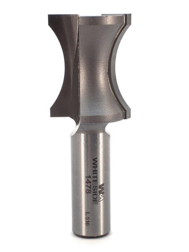 Carbide Tipped Oval Edge (Half Bull Nose) Router Bit by Whiteside Machine - Whiteside 1478