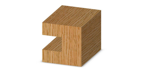 Slot cutter for tongue and groove router bit assembly