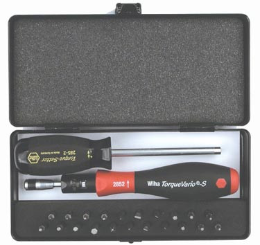 Wiha 28590 - TorqueVario-S Micro Bit 24 Pc Set 7.5 - 20 In lbs