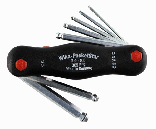 Wiha 36996 - MagicRing PocketStar Fold Out Hex 7 Pc 2-8mm