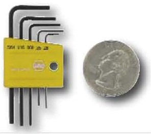 Wiha 35393 - Mini L-Key Short Hex Inch 5 Pc Set .028-5/64"