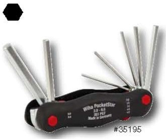 Wiha 35195 - PocketStar Fold Out Hex 7 Pc 2-8mm
