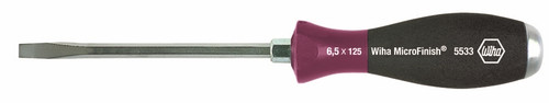 MicroFinish Slotted Screwdriver, 5.5x100, Extra He - Wiha 53315