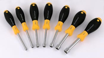 Wiha 34390 - SoftFinish Nut Driver Hollow Shaft 7 Pc Inch Set 3/16 - 1/2