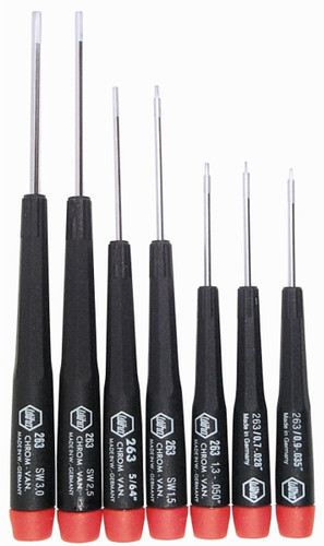 Wiha 26390 - Precision Hex Screwdriver 7 Pc Set .7-3.0mm