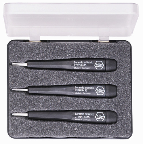 Wiha 27090 - Precision Ceramic Slotted/Phillips Screwdriver 3 Pc Set
