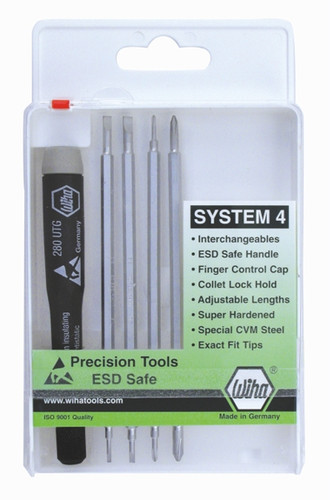 Wiha 26996 - System 4 ESD Safe Slotted/Phillips 5 Pc Set
