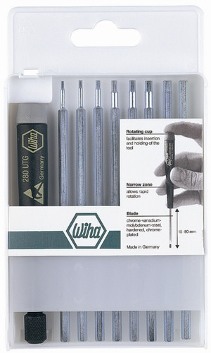 Wiha 26999 - System 4 ESD Safe Hex Metric 9 Pc Set 0.7-4mm