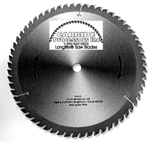 World's Best Plastic and Trim Saw Blade by Carbide Processors - World's Best 37301