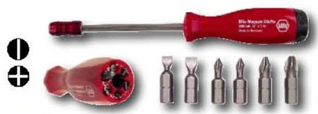 Wiha 38033 - ClicFix Bit Holder Slotted/Phillips 7 Pc Set