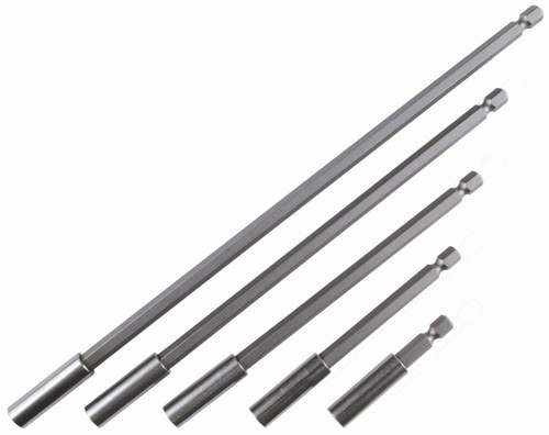 Wiha 71499 - Magnitic Bit Holders w/ Retaining Ring 1/4" 5 Pc Set 2.4-10" Long