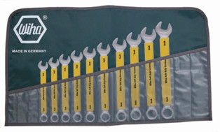 Wiha 50095 - SoftGrip Combination Wrenches Inch 10 Pc Set 7/16-1"