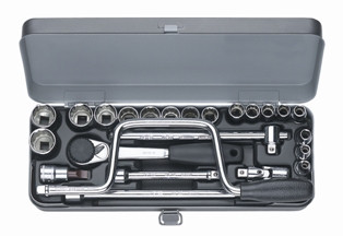 Wiha 60293 - 3/8 Drive Socket 12 Point 24Pc Inch Set