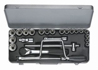 Wiha 60397 - 1/2 Drive Socket 12 Point Inch 24 Pc Set