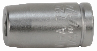 Wiha 72001 - Bit Holding Impact Socket - 1/4 Drive for 1/4 Insert Bit