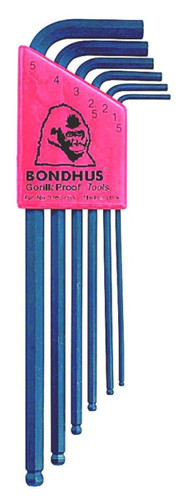 Bondhus 10946 - Set of 6 Ball End Hex L-keys 1.5-5mm
