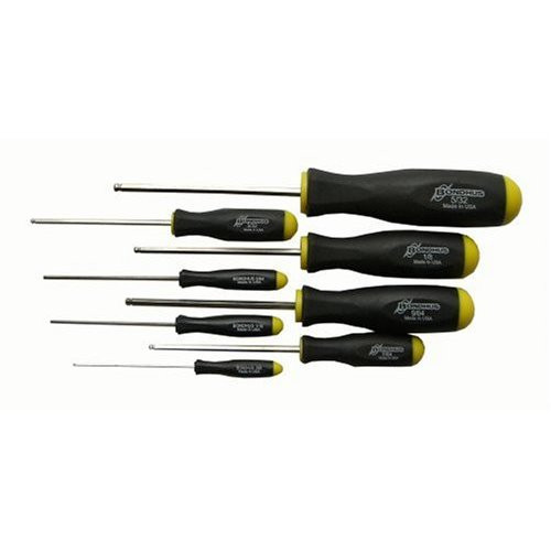 Bondhus 16632 - Set of 8 BriteGuard Plated Ball End Hex Screwdrivers .050-5/32