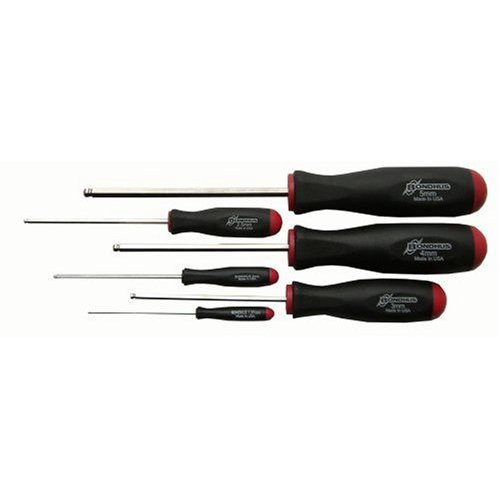 Bondhus 16686 - Set of 6 BriteGuard Plated Ball End Hex Screwdrivers 1.5-5mm