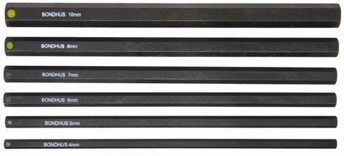 Bondhus 33646 - Set of 6 Hex Bits 6" 4-10mm