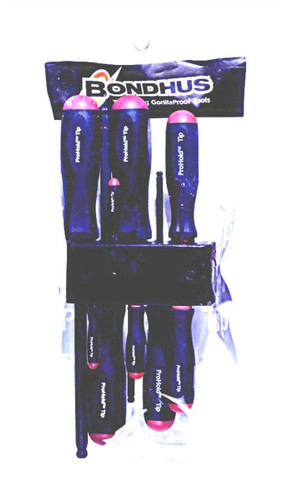 Bondhus 74699 - Set of 9 ProHold Ball End Hex Screwdrivers 1.5-10mm