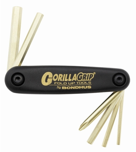 Bondhus 12594 - Fold-up Tool "Metric Cycle Buddy" (3, 4, 5, 6, & 8mm, PH2)