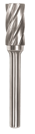 Cylinder Shape Carbide Bur, 5/8 Dia, 1/4 Shank, 1