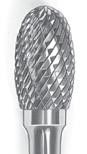 Carbide Bur Double Cut Long Shank Oval Shape SGS SE-5L6