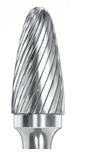 Carbide Bur Single Cut Long Shank Tree Shape with Radius End SGS SF-3L6