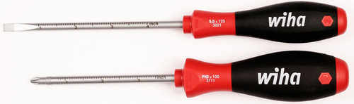 Wiha 31194 - 2 Pc MeasureUp Slotted/Phillips Screwdriver Set