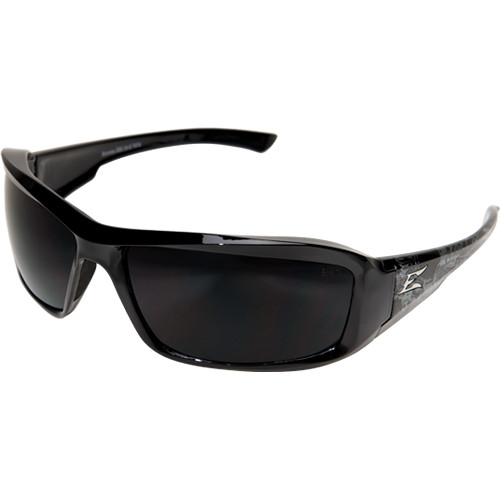 Safety Glasses, Brazeau Black Skull Style With Smoke Lens, Edge