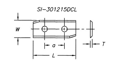 Reversible Insert Knife, Double Angle, 2 Hole - Southeast Tool SI-301215DCL