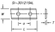 Reversible Insert Knife, End Angle w/ 2 Holes - Southeast Tool SI-401215AL