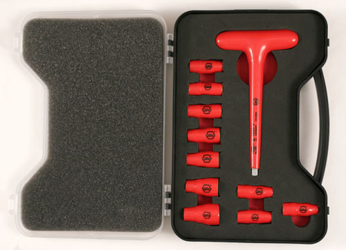 Wiha 11pc 1/4" Drive Insulated Socket Set with T-Handle Driver - Wiha 31395