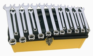 Wiha 40098 18pc Metric Combination Wrench Set, 7-24mm