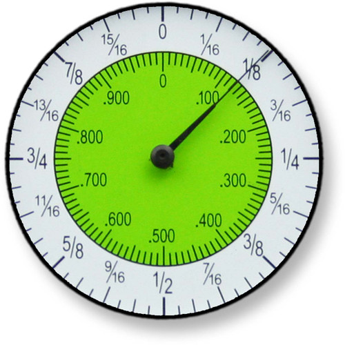 Oshlun MTDCF-06 6-Inch Stainless Steel Fractional Dial Caliper Face