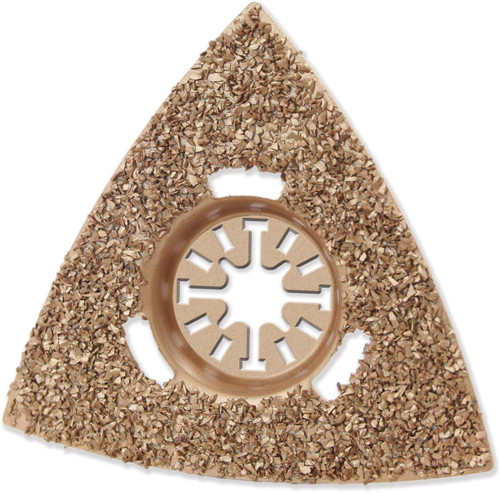 Oshlun MMC-6201 3-1/8-Inch Triangular Carbide Rasp with Uni-Fit Arbor for Fein Multimaster, Dremel, and Bosch (1-Pack)